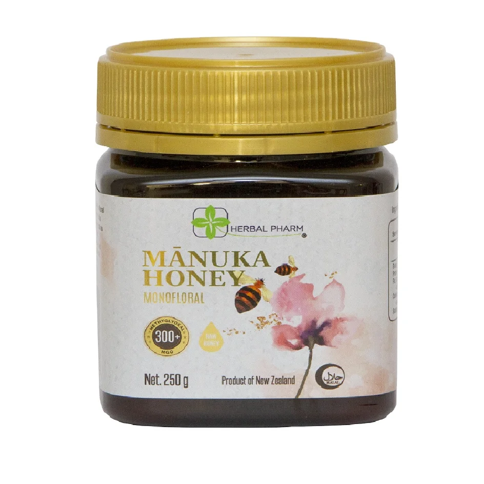 New Zealand 100% Pure Honey Rich Bottle Packaging Natural Antioxidant Creamy Smooth 250 Grams MGO300+ Multifloral Manuka Honey