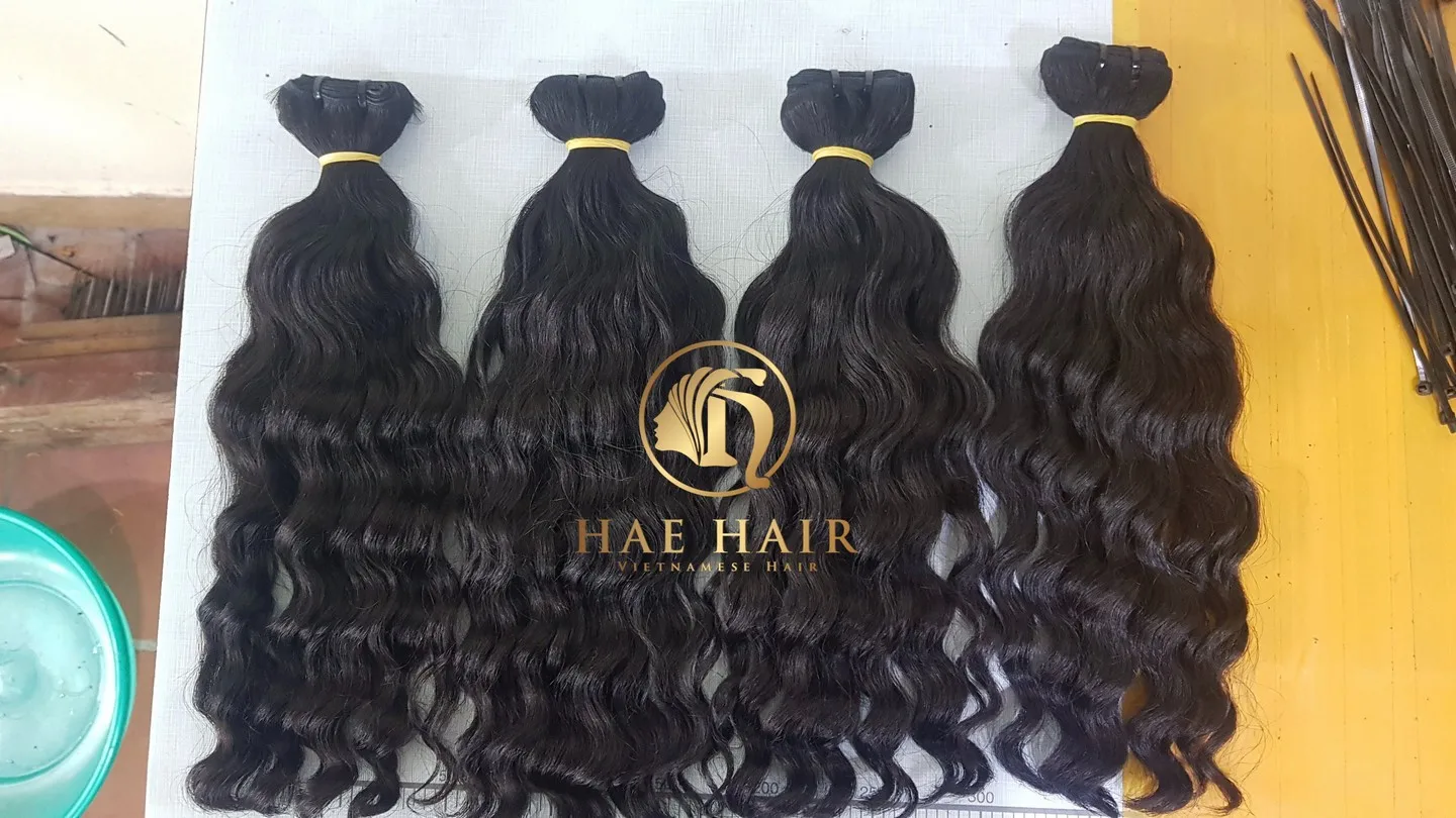 Высокое качество оптовая продажа вьющиеся накладные волосы вьетнамские человеческие необработанные натуральные из Вьетнама