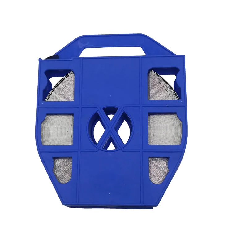 FTTH Accessories SS Strap 19*0.7*50m blue red color 3/4 TB type buckle stainless steel pole banding tool