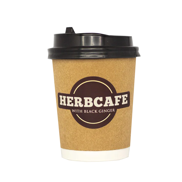 Ready to drink cup coffee healthy Coffee Herbcafe Black Ginger aromatic size each pack Coffee manufacturer Malaysia