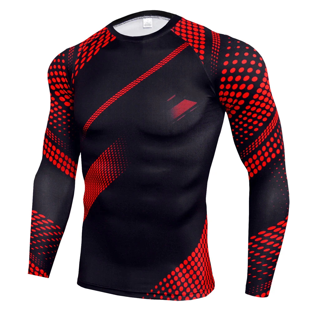 Men Compression Shirt Gym Fitness Running Shirt Bodybuilding Sport Base Layer Training Cycling Thermal Underwear