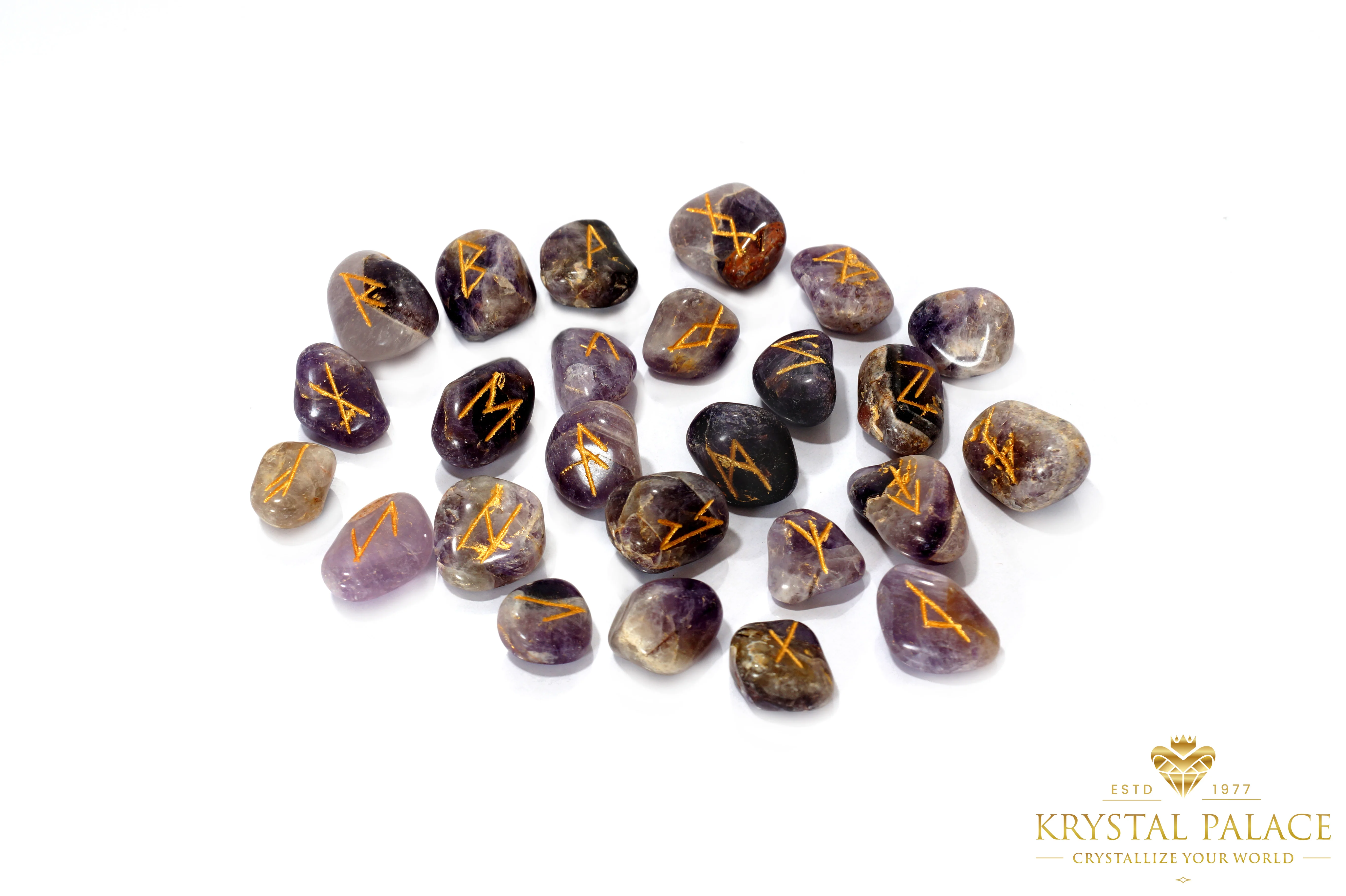 100% натуральный аметист руны набор лучшего качества Агат Волшебная галька по доступной цене