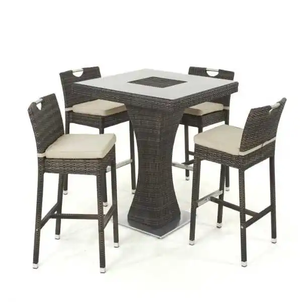 4 Seat Square Bar Set with Ice Bucket