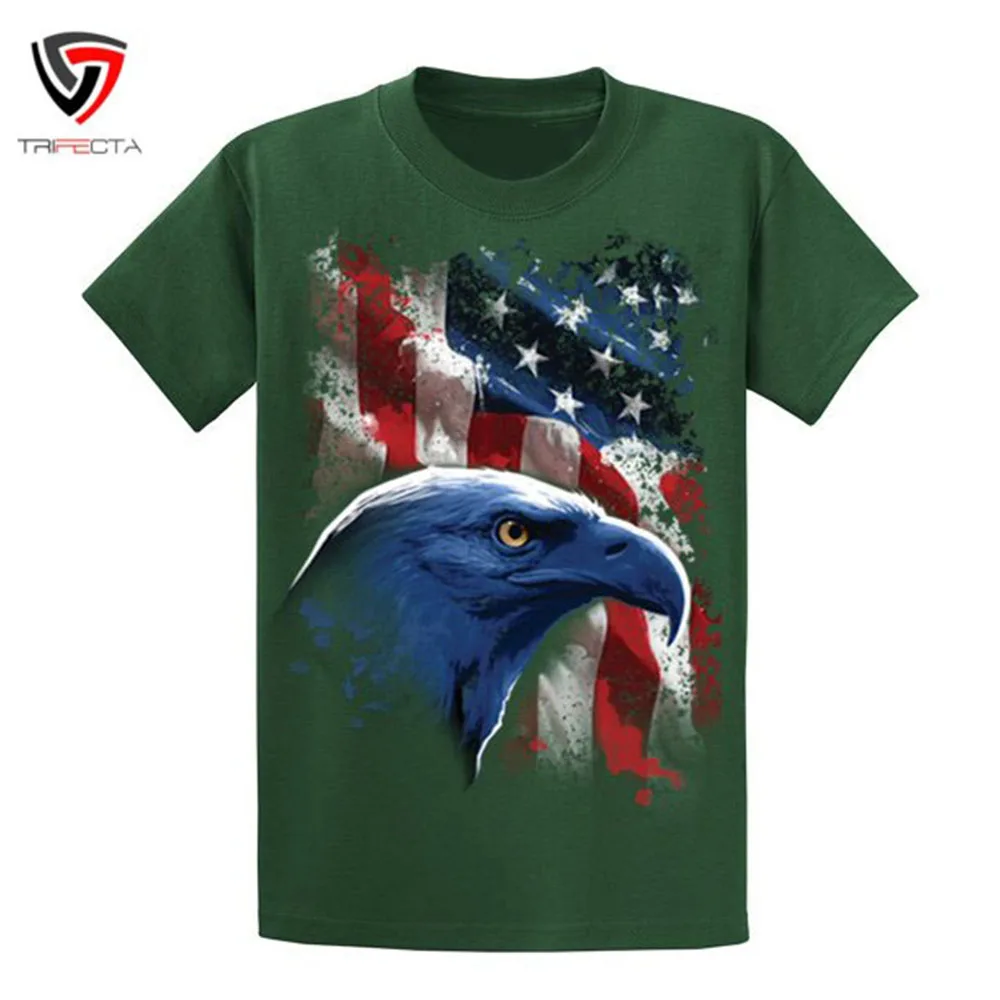 American Patriotic USA Eagle in Front of American Flag T-shirt