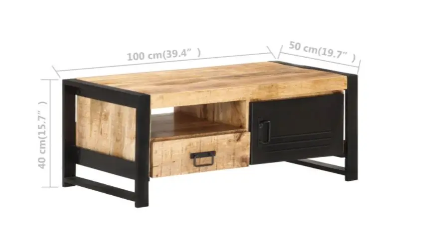 Best new Coffee tables of Nesting Solid smart coffee table Top Rustic  modern coffee table For Living Room Furniture