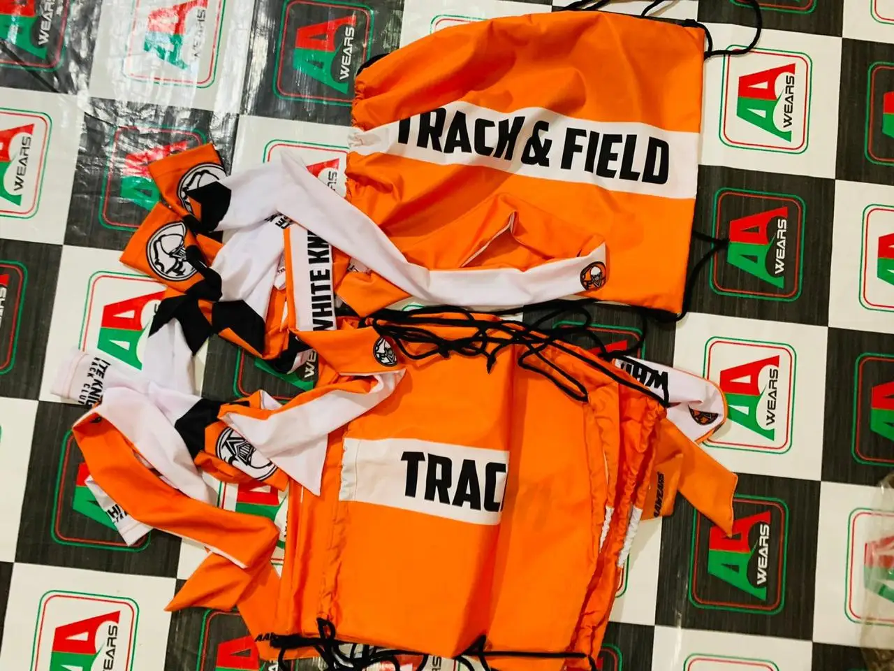 New Flag Full Package Deal Good price Good quality  one Shop American Football Uniform Jersey pant compression Bag Sock Headband