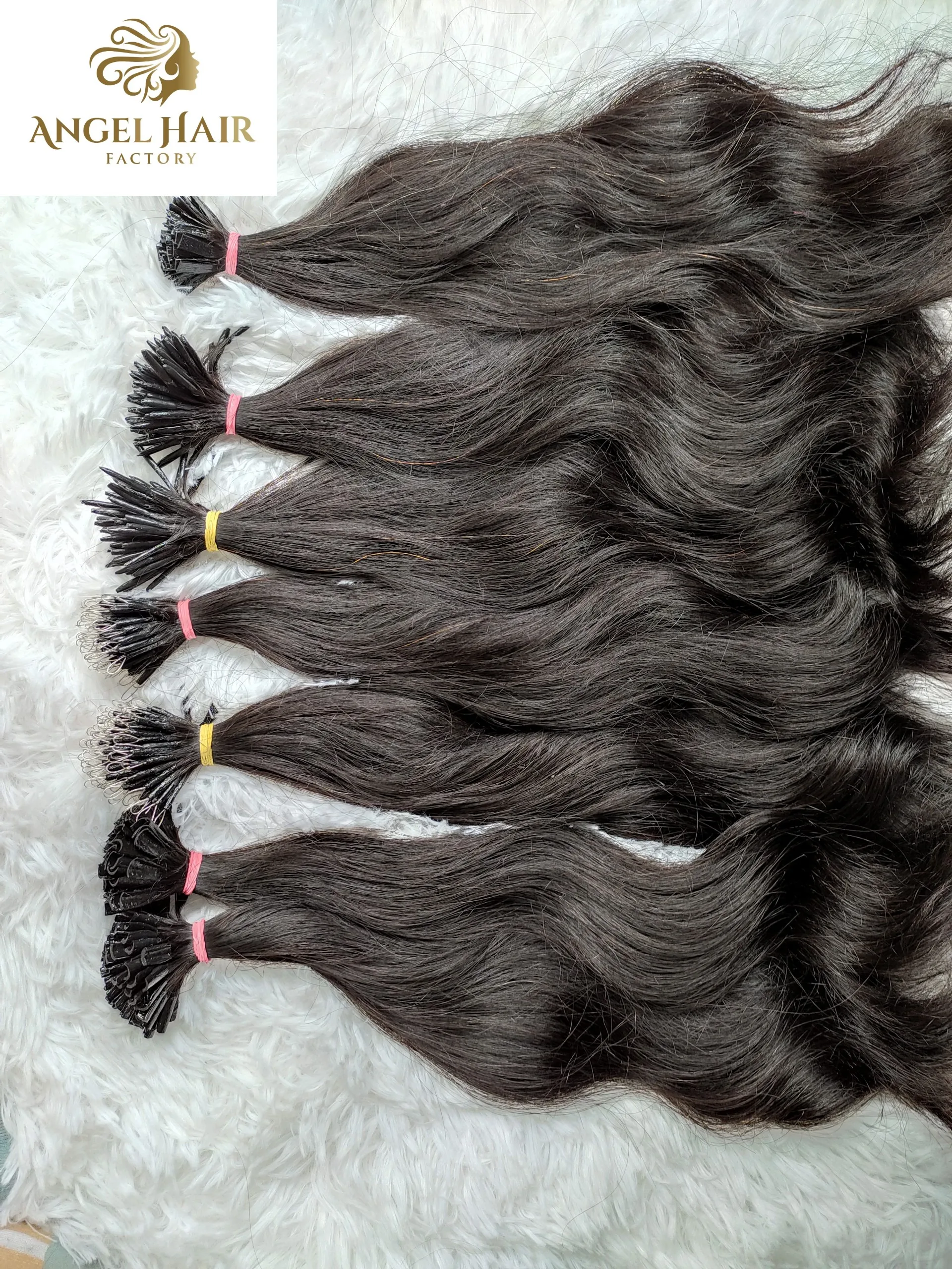  Поставщик волос супер двойные натянутые необработанные вьетнамские человеческие волосы кератин I tip U нанокольца для наращивания