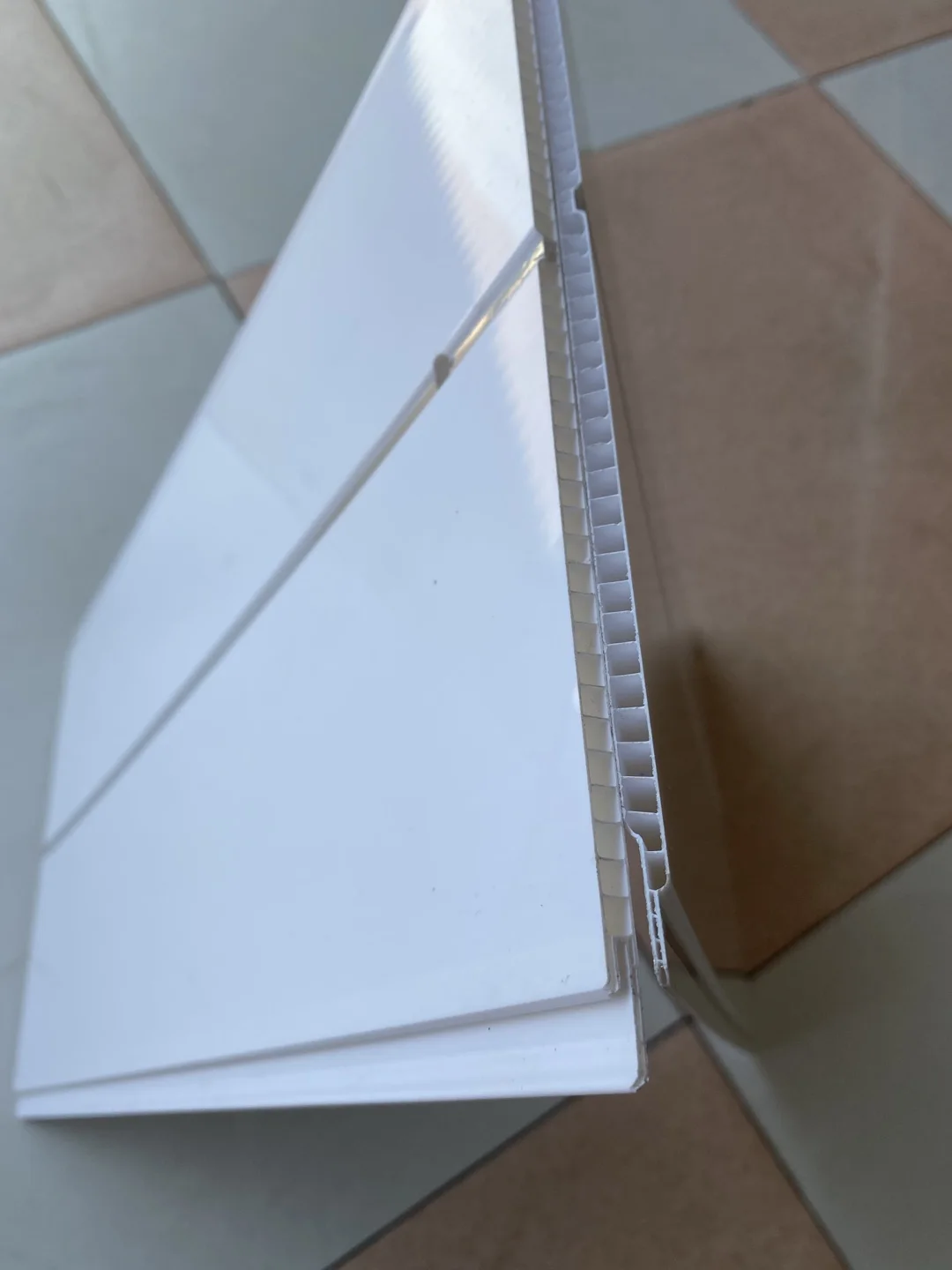 Good Quality Gloss white Chrome middle-groove panels hot stamping foil pvc false ceiling for nigeria