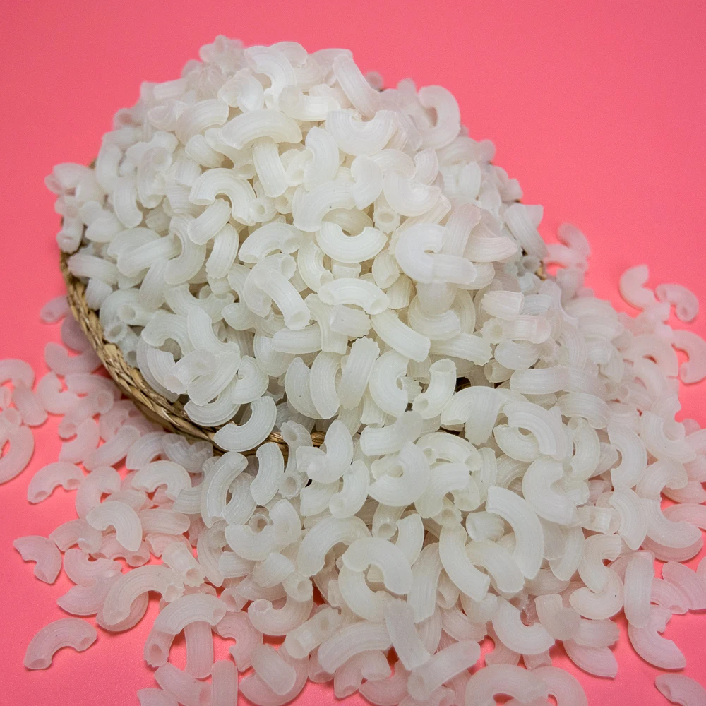 Wholesale Instant Noodle Short Macaroni Shape White Color Rice Noodle From Vietnam Macaroni Rice Pasta