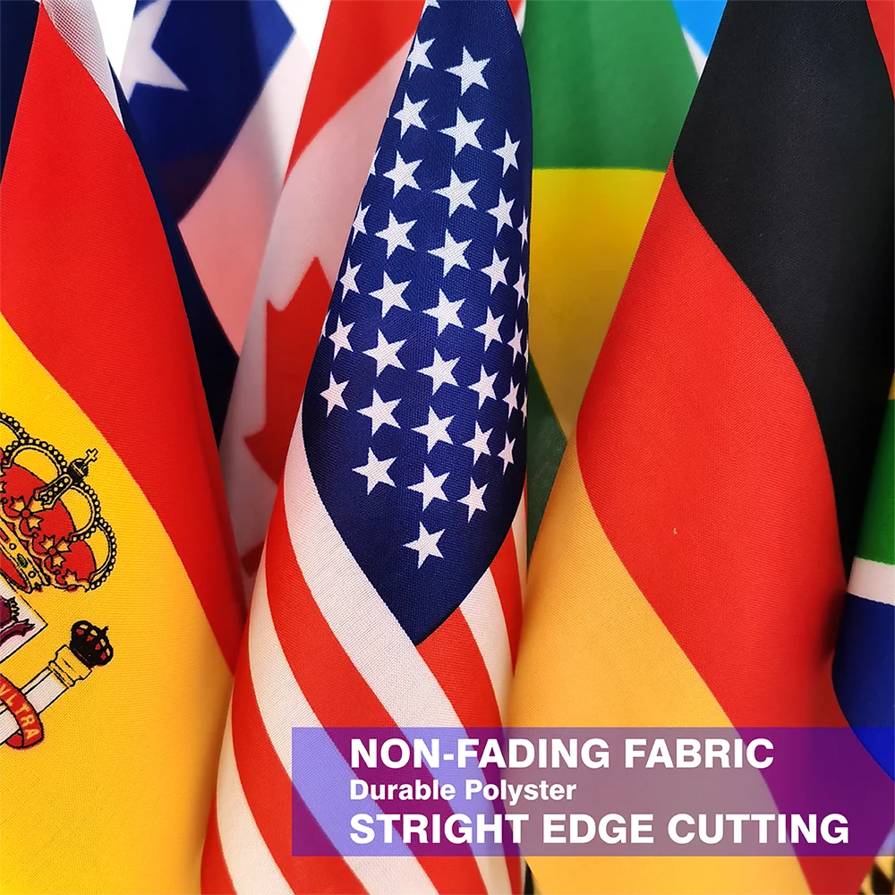 Wholesale custom Hand Flags custom logo Hand Decoration Cheap National Stick Flags