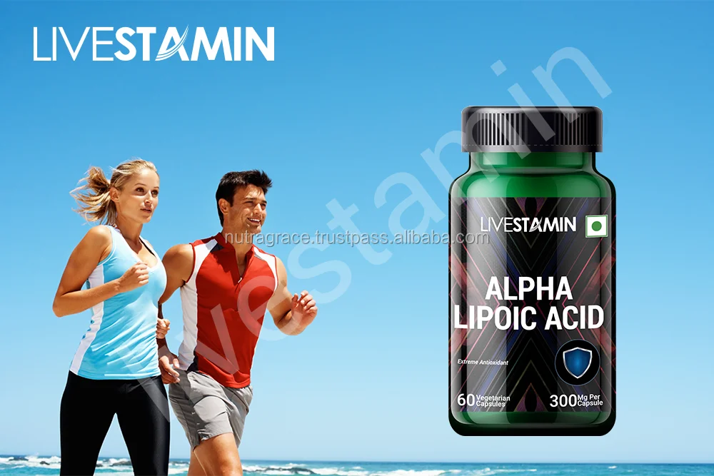 Alpha Lipoic Acid Powder Capsules 300mg Antioxidant Pill Premium Pharmaceutical Grade Supplement Manufacturer OEM Bulk GMP ISO