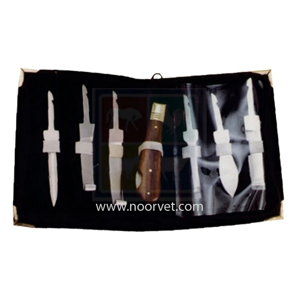 Hoof Knife Set Horse Hoof Trimmer Pony Hoof Knives wallet set Donkey pocket knife veterinary instruments