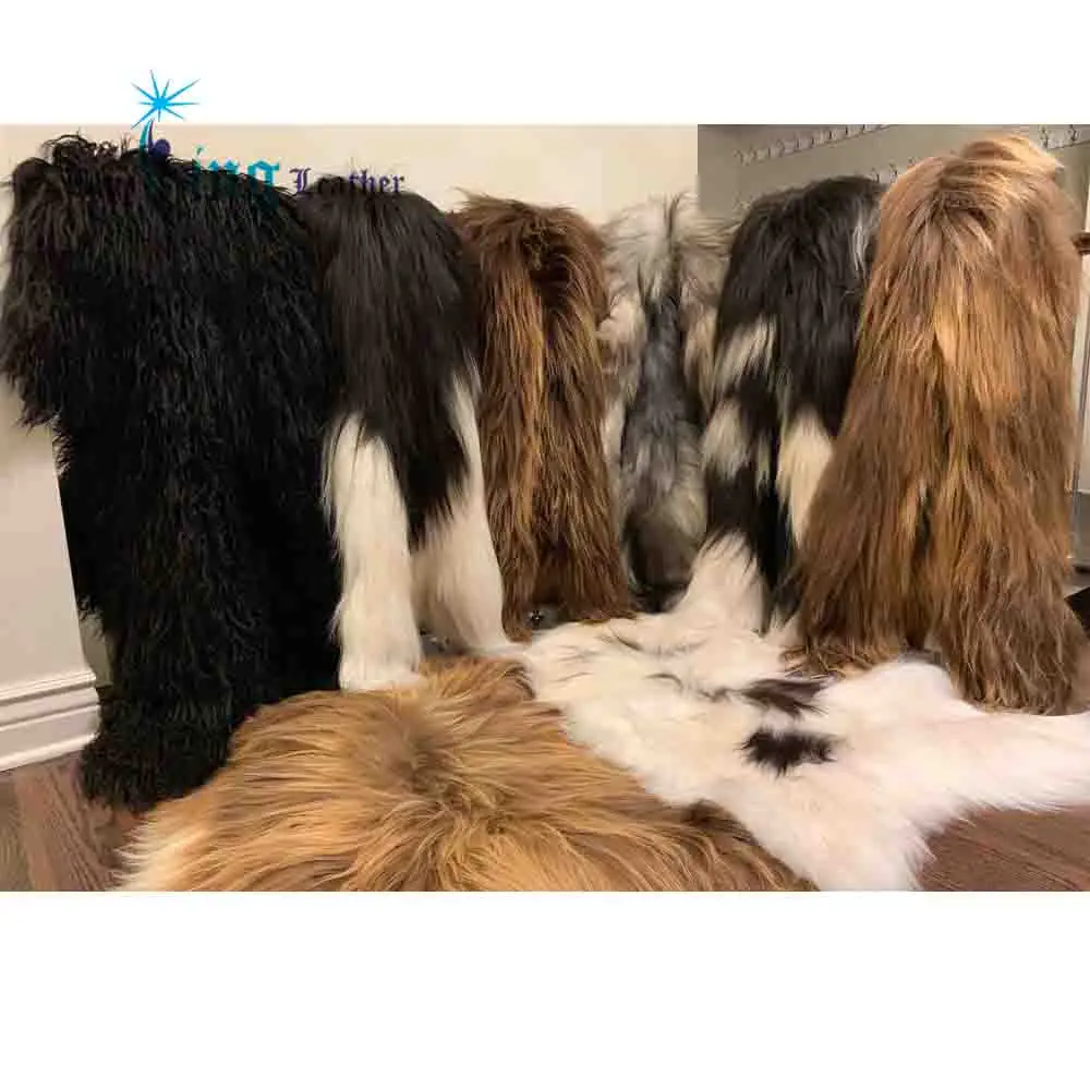 Большой натуральный ковер из овчины мериноса XL