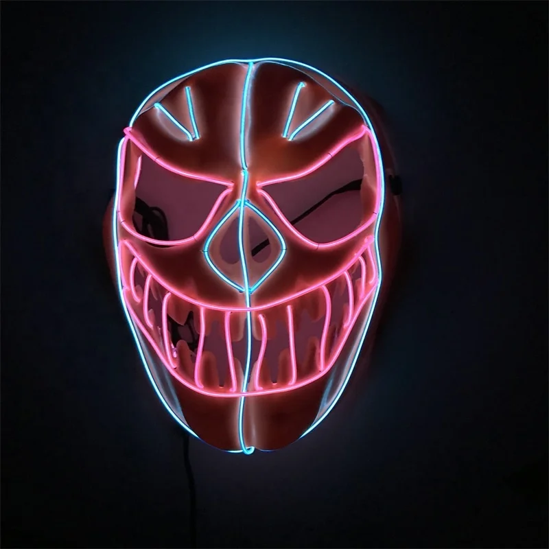 Светодиодная светящаяся маска, светящаяся крутая маска для вечеринки на Рождество, Хэллоуин, косплей, Маскарад