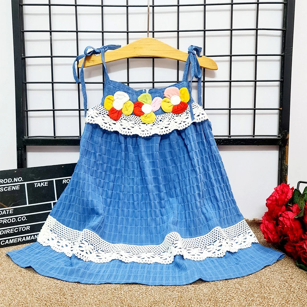 New frock designs cotton girls party dressed for kids clothes girl dress kids made in Vietnam