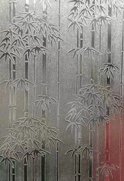 Patterned Polystyrene plastic sheet for bathroom shower door