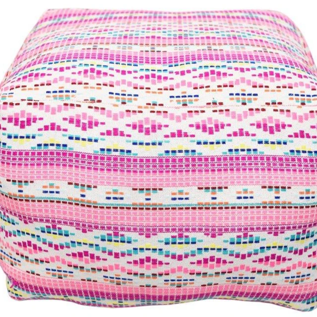 2021 new design top quality super luxurious jacquard Moroccan style bohemian pouf by Indian manufacturer at wholesale price