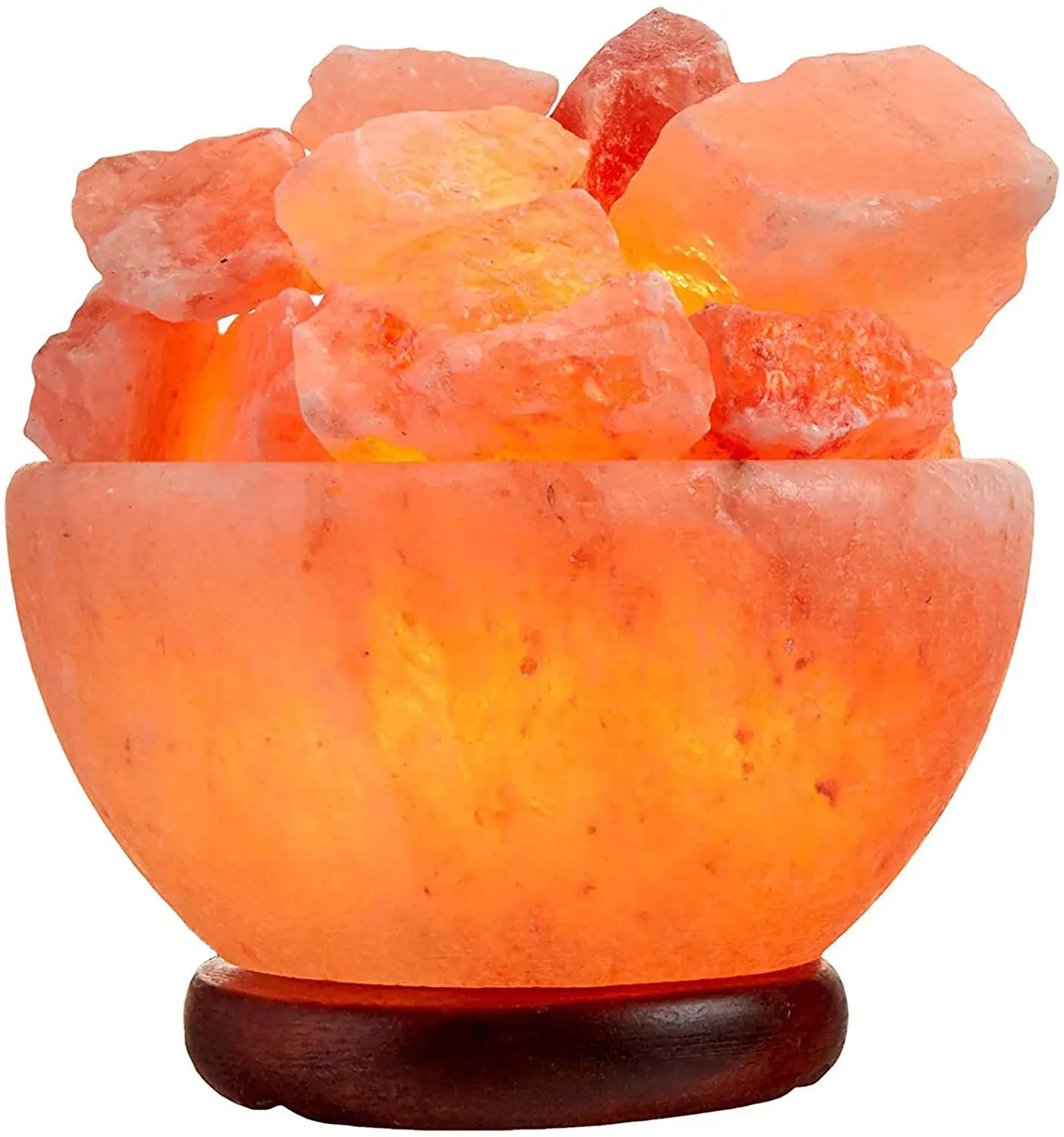 premium quality Himalayan Pink Salt Cube Shape Fire Bowl Salt Lamp OEM ODM customization logo