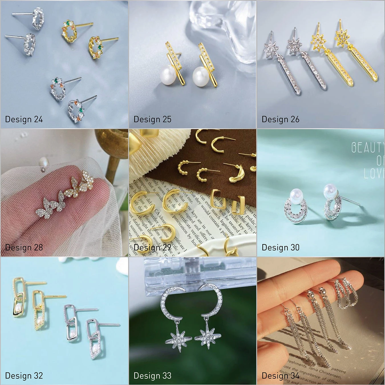 Wholesale women teardrop cubic zirconia silver crystal long dangle fancy fashion drop earring