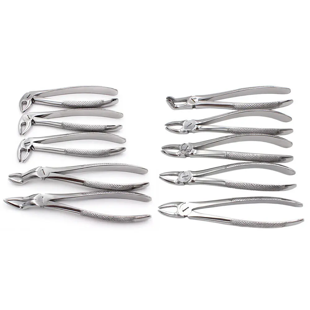 Стоматологические Щипцы Для Удаления зубов для взрослых хирургические инструменты удаления 10 шт. в наборе