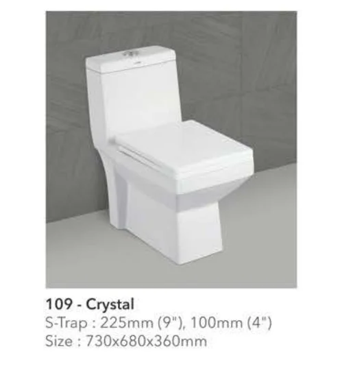 Sonata White Ceramic One Piece Toilet Water Closet