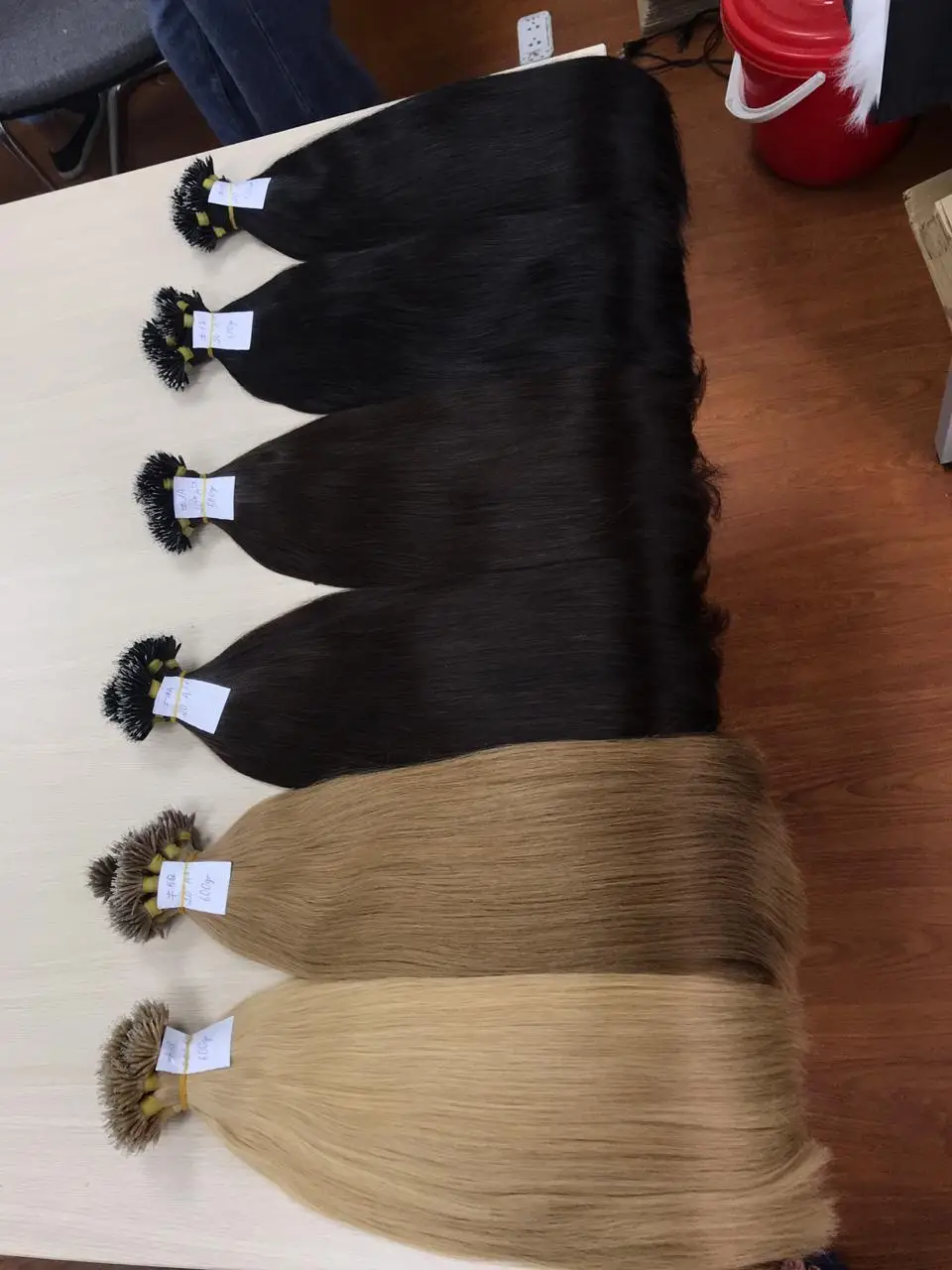 Nano ring hair extensions straight 100% Virgin Vietnamese Remy human hair in Apohair