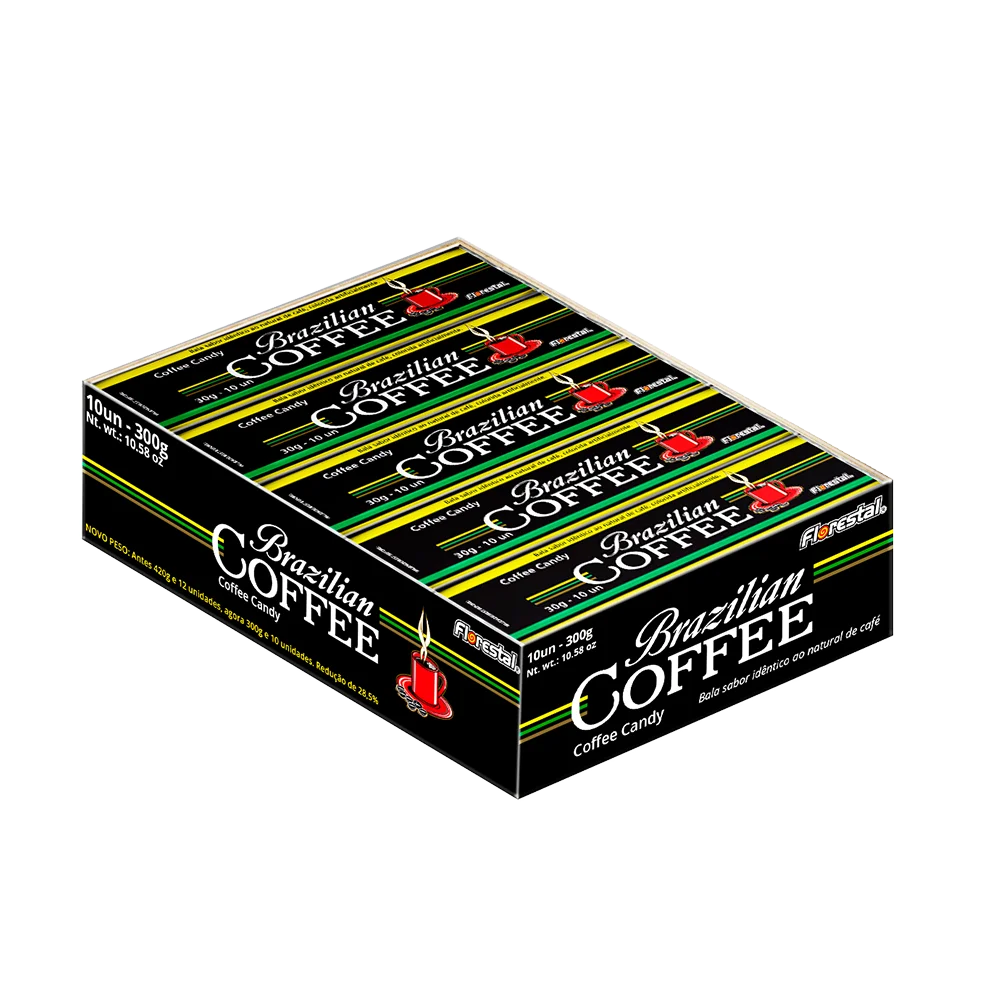 
81770 - BRAZILIAN COFFEE DROPS HARD CANDY 3g x 10un x 24 