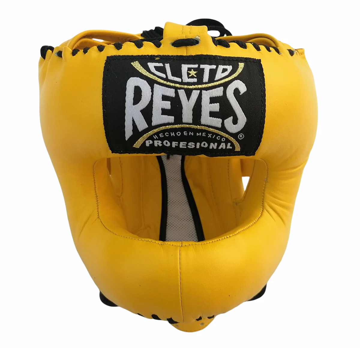 Premium Quality Boxing Head Guard Yellow color  cow hide