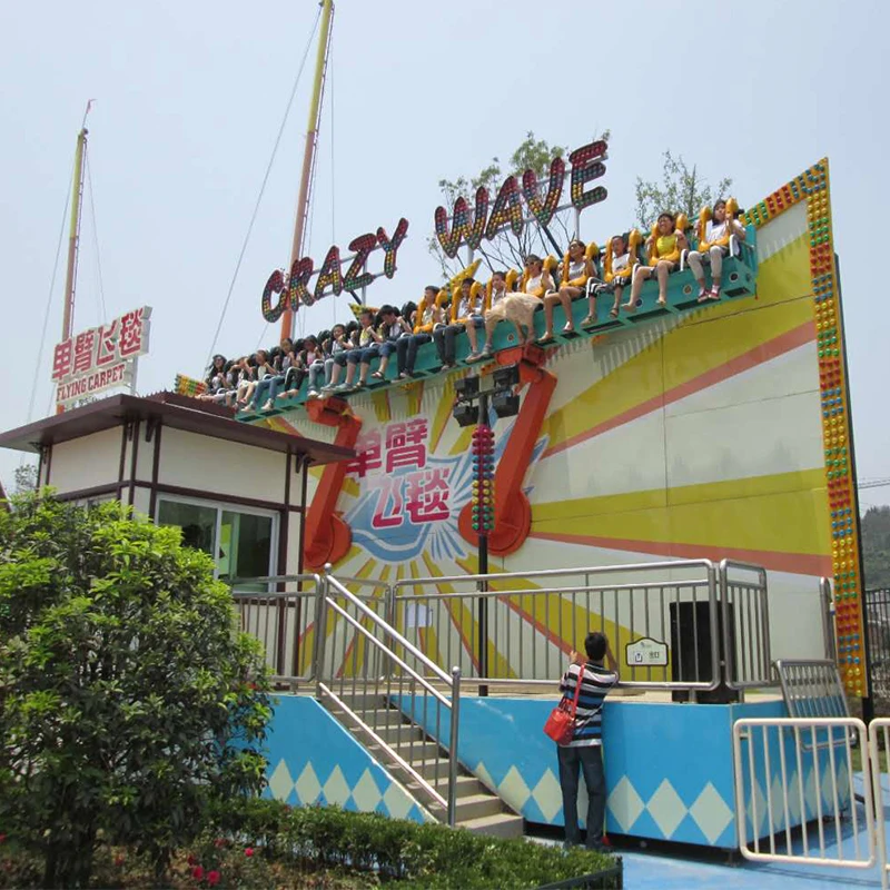 kids equipment factory fairground electric amusement park rides game equipment crazy wave big miami ride for sale