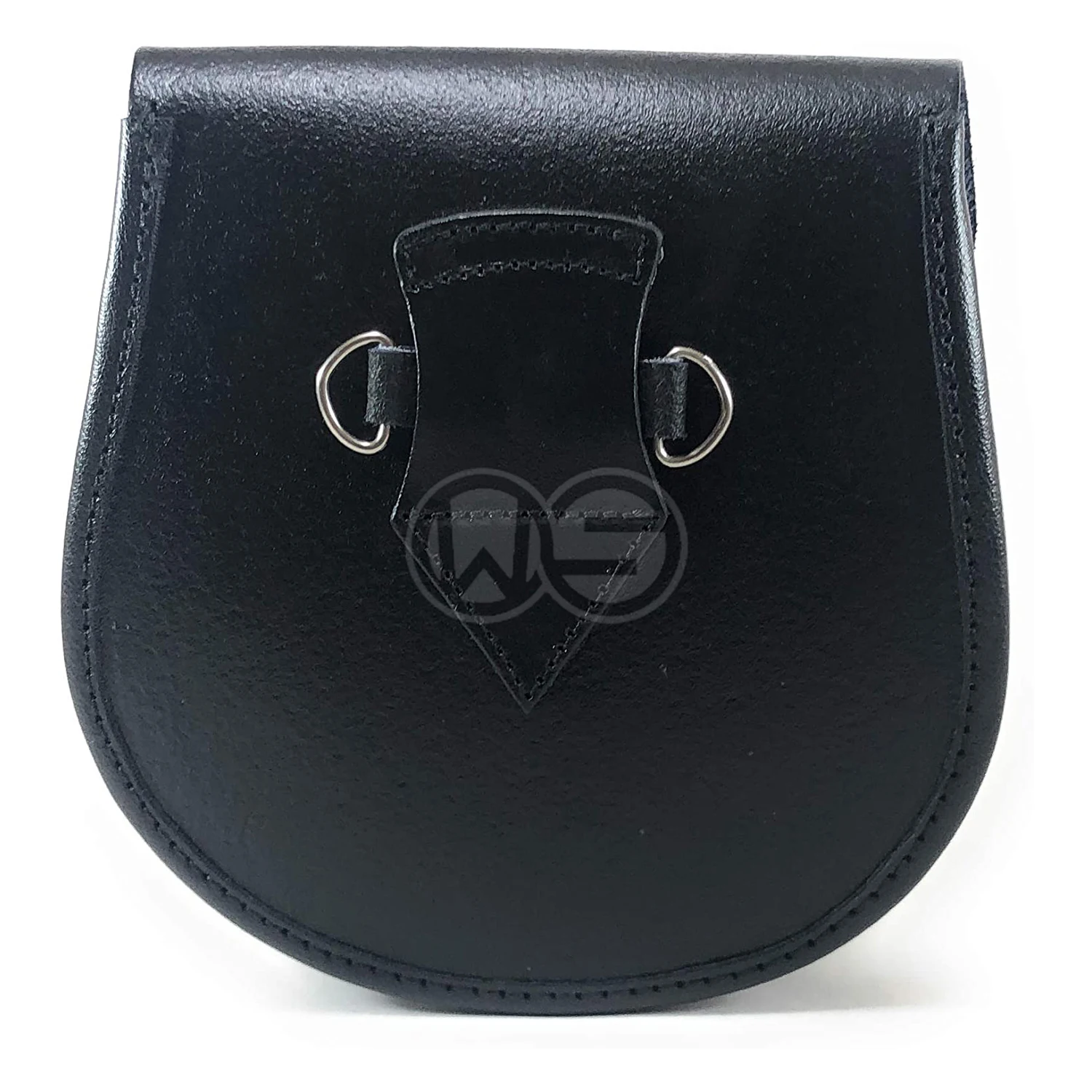 Leather 3 tassel Day wear Celtics Kilt Sporran w-Belt Hip Bag For Women Leather Black Studded Cow Leather bag