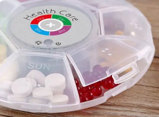 Pill Box Alarm Organizer with Timer (7-Day)