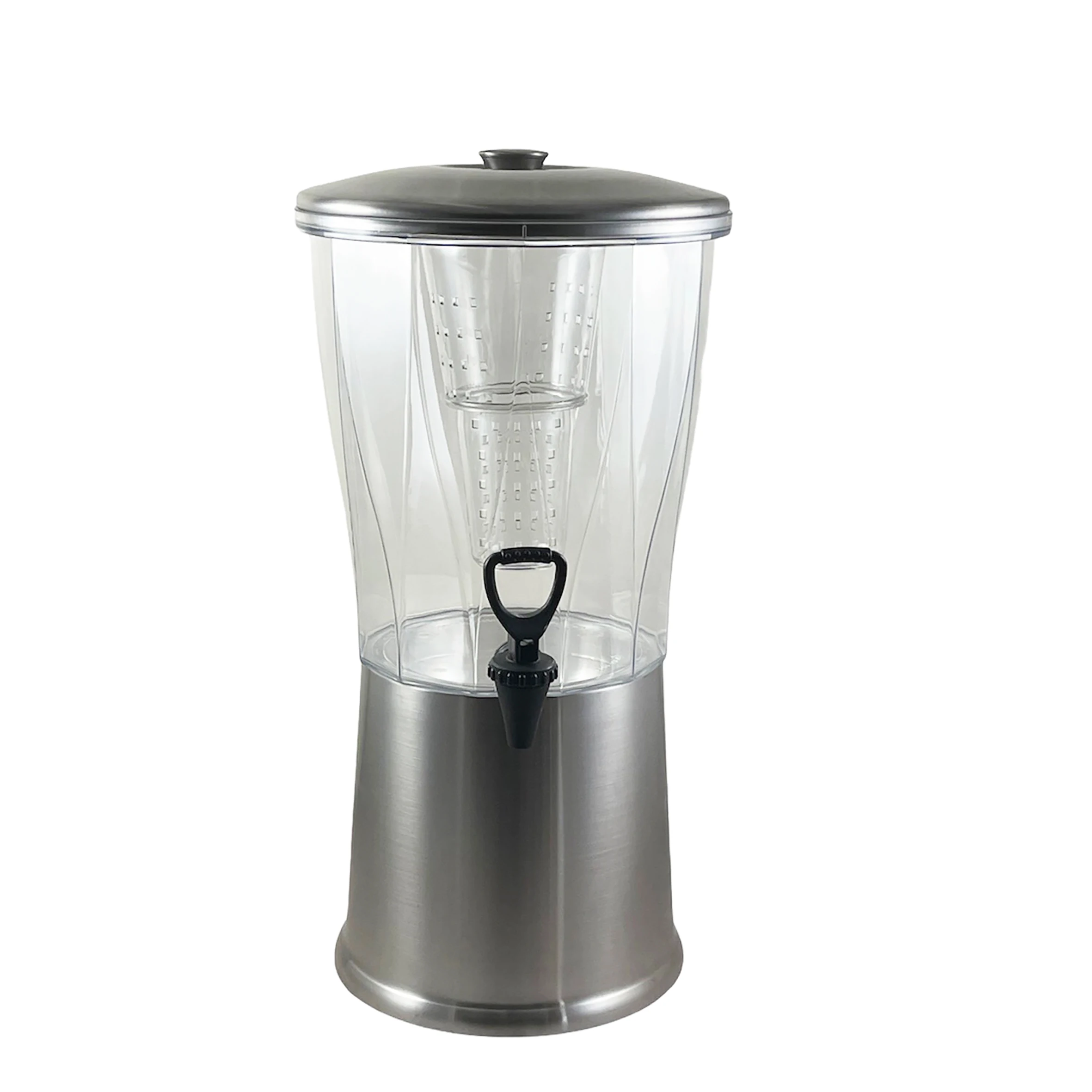LARGE BEVERAGE DISPENSER WITH INFUSER TUBE, NSF LISTED, FOR RESTAURANT USE COLD DRINK DISPENSER, 3 GALLON