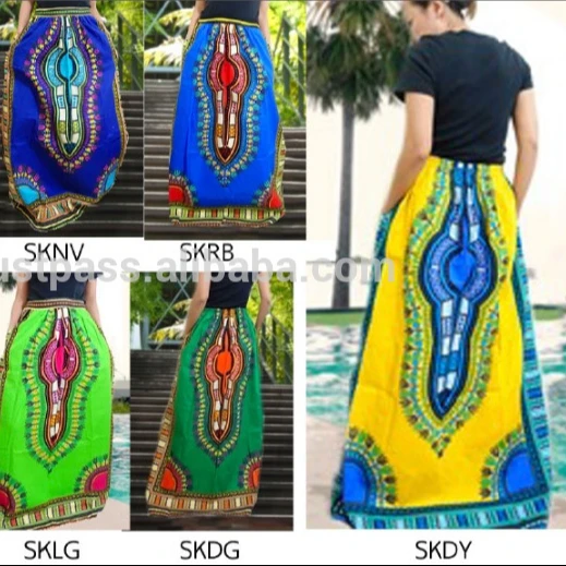 HIPPIE BOHO Dashiki african ethic design print art music festival cotton maxi skirts PLUS SIZE