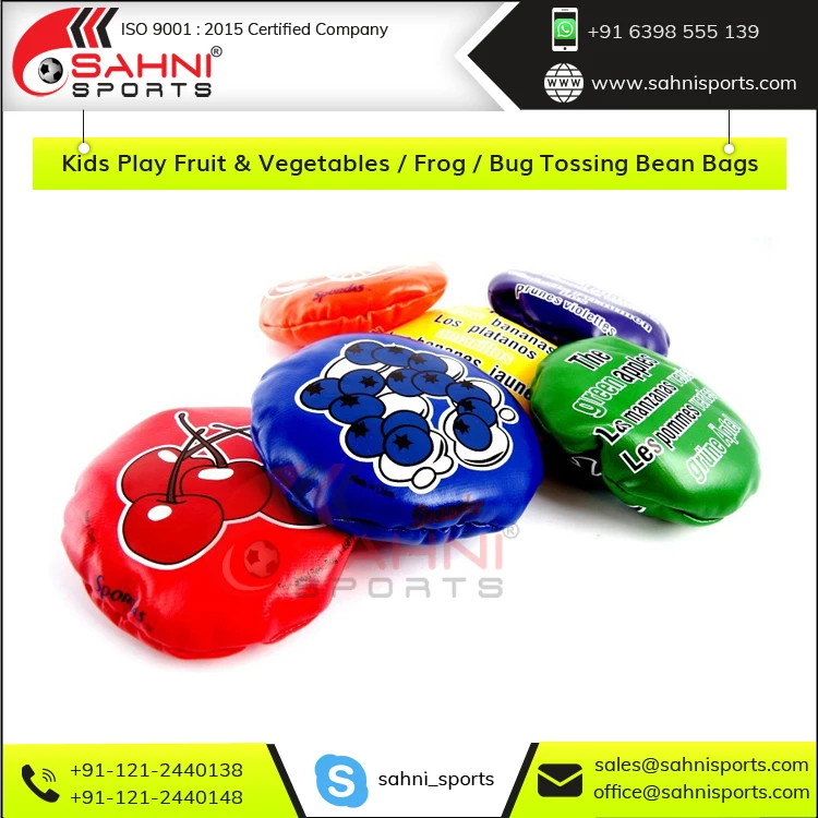 Best Quality Widely Selling Soft Fruit & Vegetables / Frog / Bug Kids Play Educational Toys Tossing Bean Bags at Wholesale Price