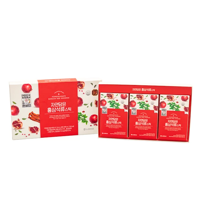 
Korean Nonghyup HANSAMIN 6 Years Red Panax Ginseng Roots Extract with Pomegranate 10ml * 30 Sticks 