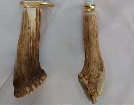 Custom Handmade  Bar B Q  Knife Set  With Stag  Handle