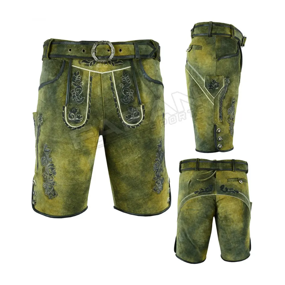 New Arrival Hot Sale Trachten Wear Bavarian Lederhosen Shorts For Men New Design Bavarian Lederhosen