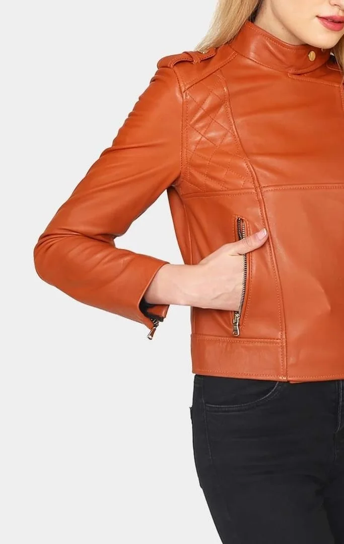 Short Leather Jacket Women New Style Leather Jacket 2022 Available in All Color Customize LOGO and Label Best for Private Label