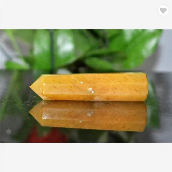 Mini Yellow  Egyptian Natural Fluorite Healing Power Obelisk Tower