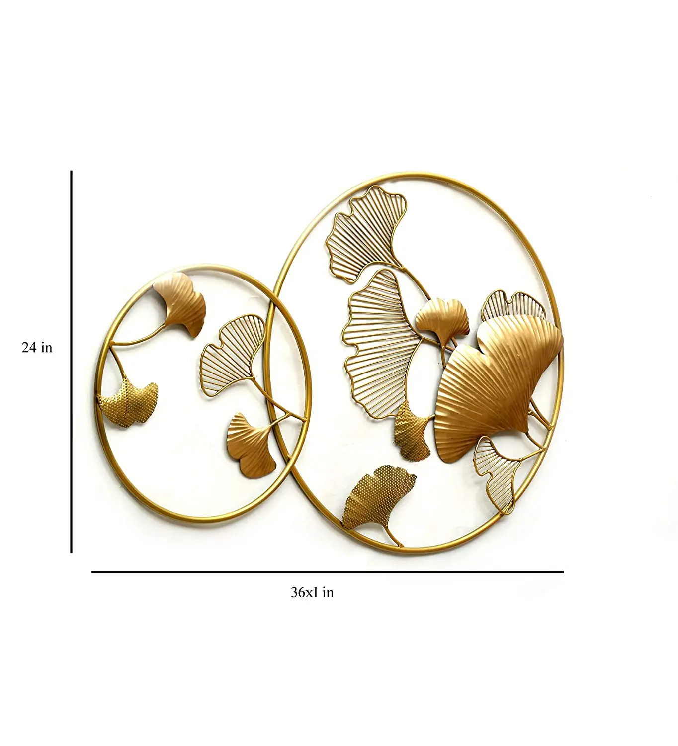 Round Shape Wall Wrought Leaves luxury Metal wall Art for Bedroom decor and living Room decor