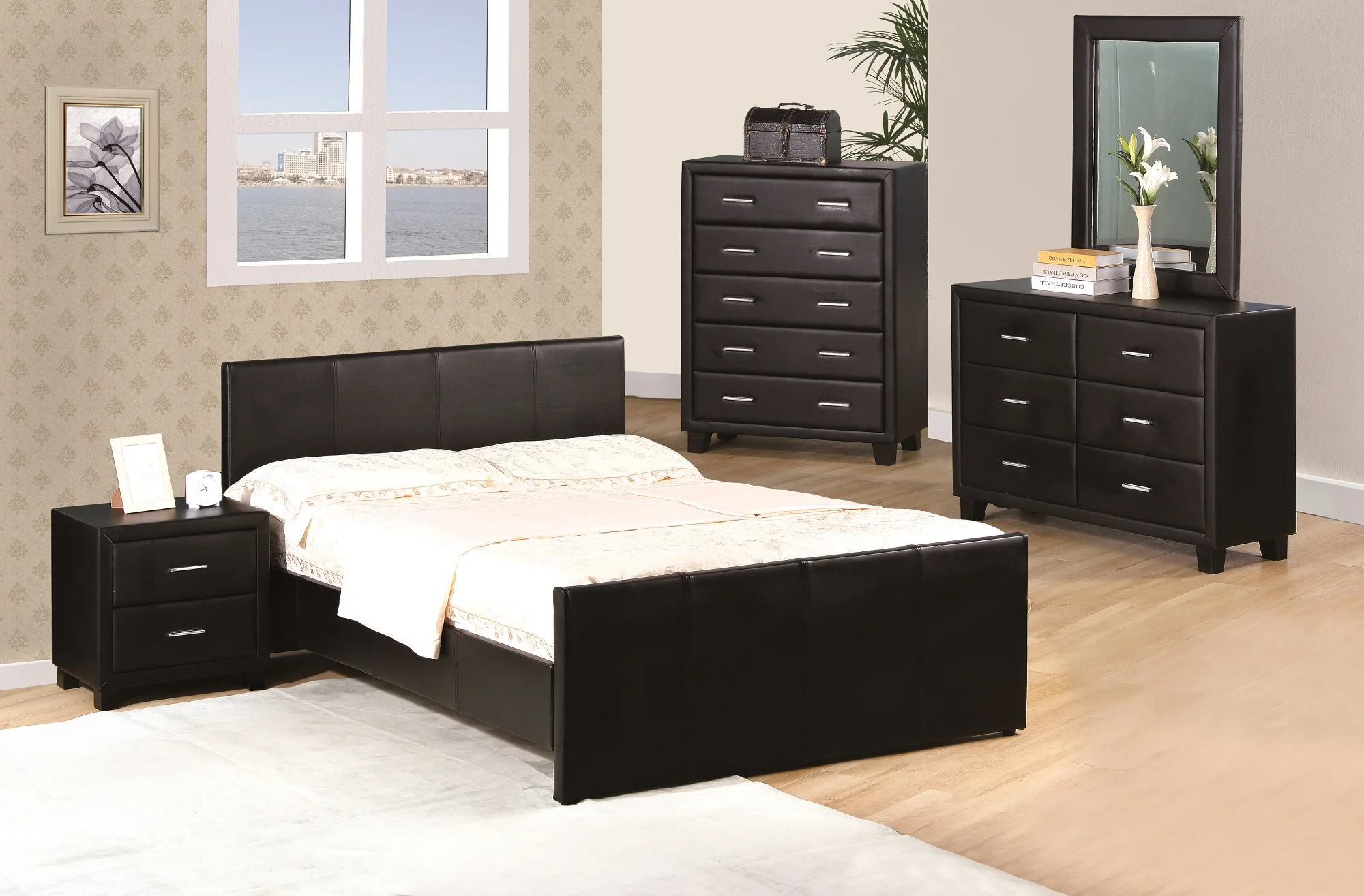Luxury Upholstered Fabric or PU Faux leather Prado Bed Frame Single King Size Double Beds 3 4FT 4FT6 Bedroom Furniture