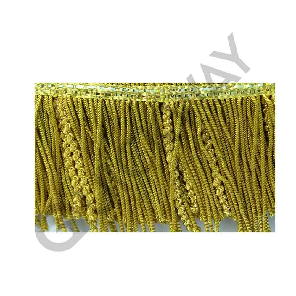 Wholesale Customized All Design And Color Bullion wire dark gold fringe Sale In Pakistan 2024