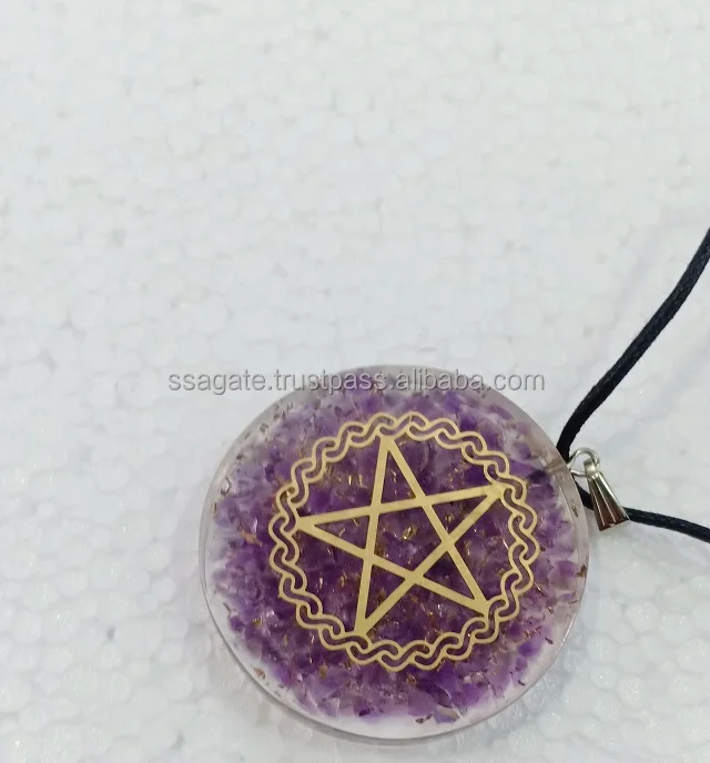 Amethyst Orgone Pendant With Tree Of Life Symbol: Wholesale Orgone  Pendant For Sale