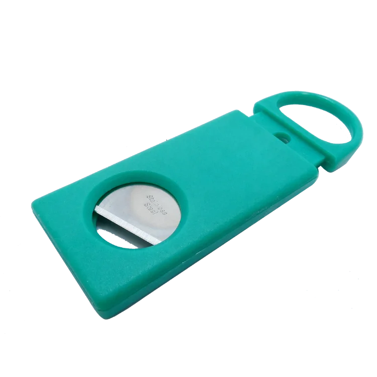 
Volume Supply Excellent Quality Plastic Single Blade Single Grip Cigar Cutter 