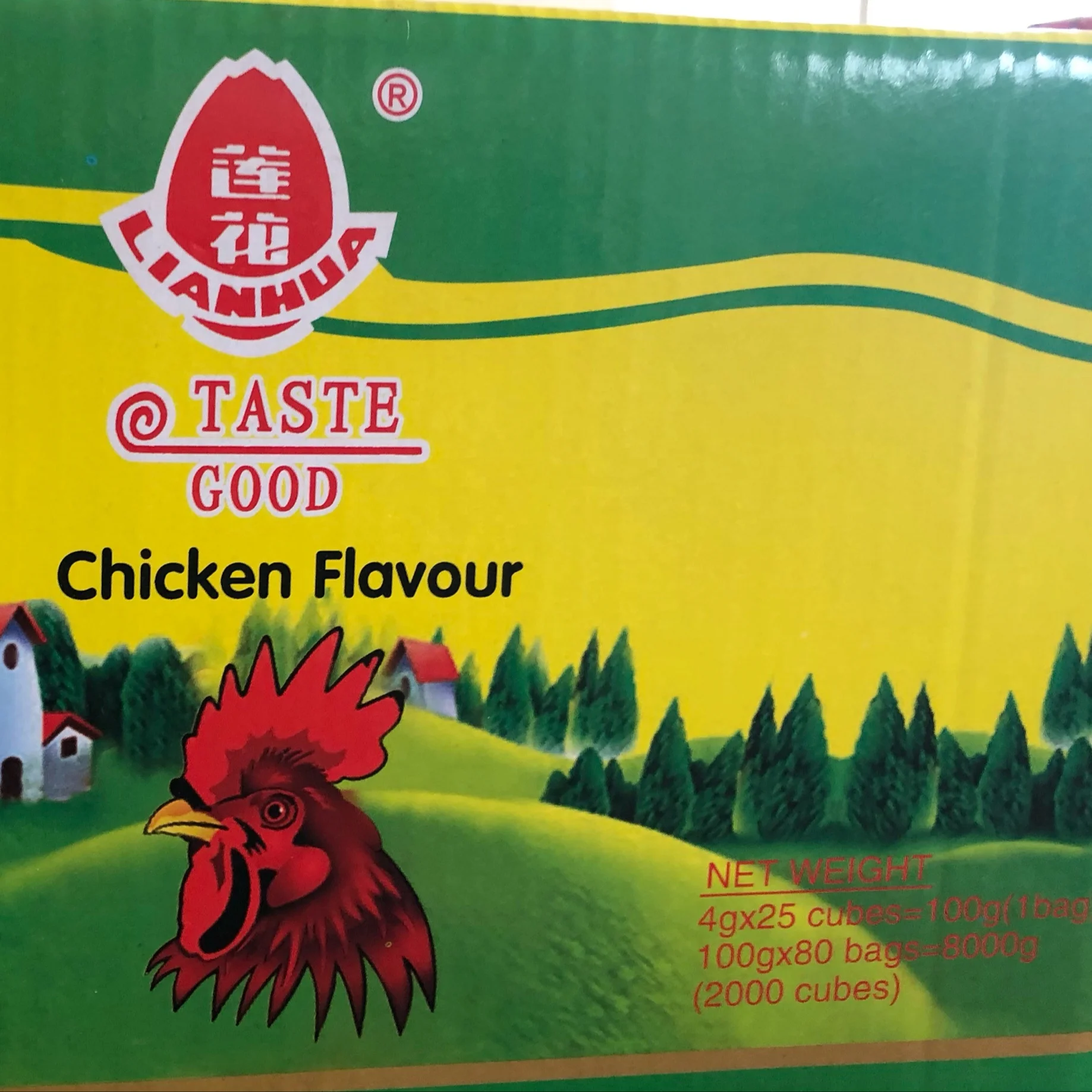 Halal Lotus Brand 17g Powdered Chicken Stock Amount 2 Cubes Seasoning