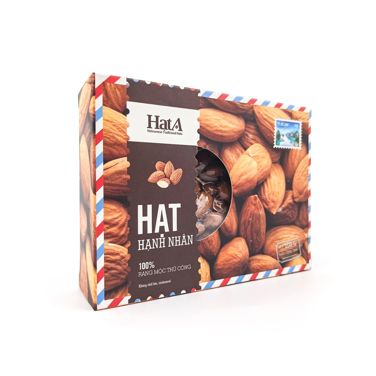 High Quality Wholesale factory lowest price roasted almonds Made In Vietnam 200g Per Box Hat A Brand