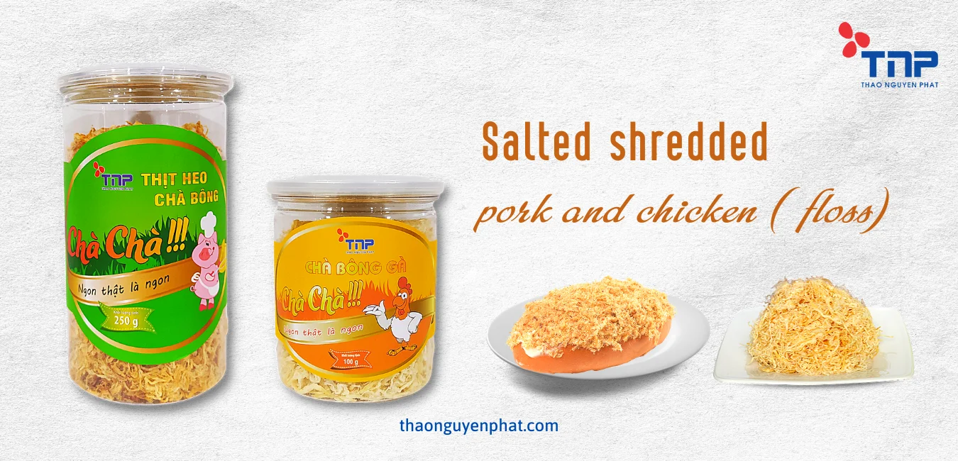 Wholesale Salted Shredded Pork 250g (jar) (Delicious Pork Floss/Rousong) Hot item meat snacks made in Vietnam