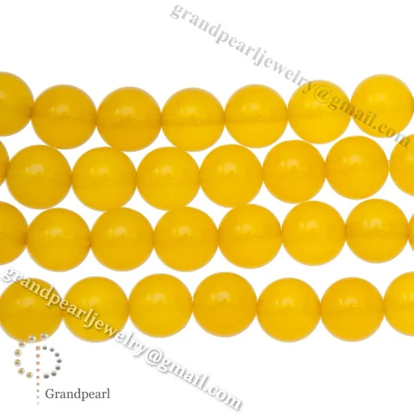 Semiprecious Stone Beads in 8mm Yellow Agate