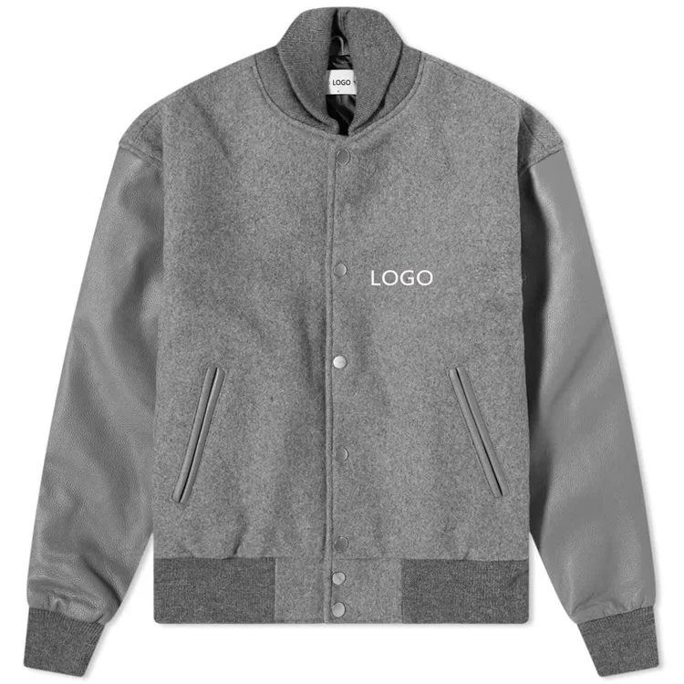 Custom embroidery Made Varsity Jacket/ leather sleeve baseball Letterman varsity jacket for men wool Football jackets