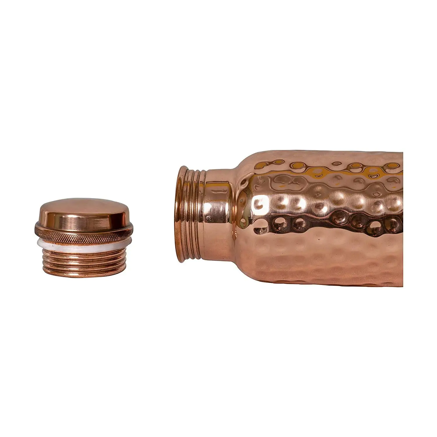 Diamond and Hammered Design Pure Copper Water Bottle Capacity 1000 ML For Home School Office Tour and Gym